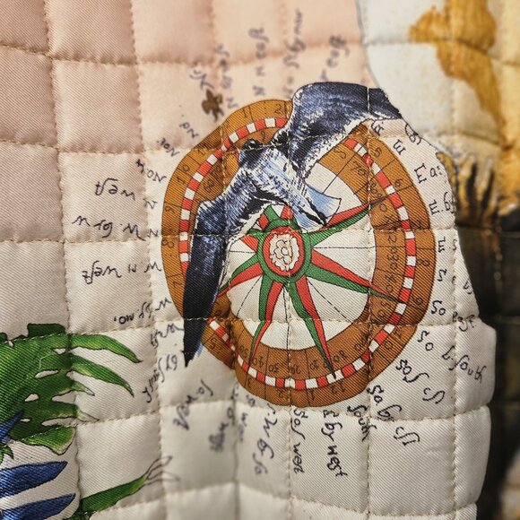 Begedor vtg quilted silk bomber jacket native meso-Americans Columbus jaguars - Picture 11 of 13